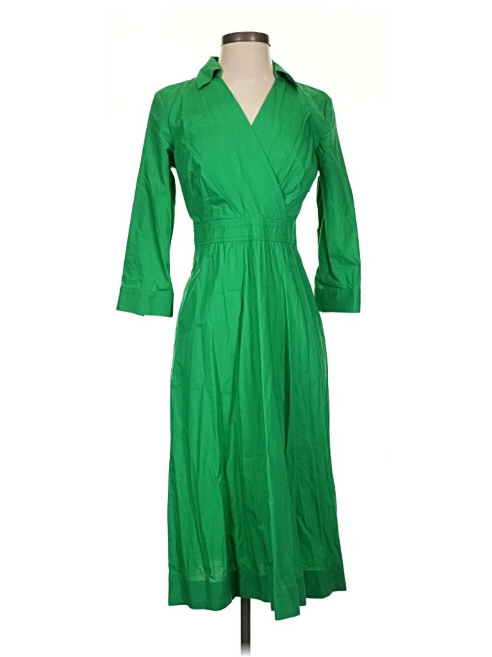 New with Tag Talbots Green Wrap Midi Dress Size 0 Petite